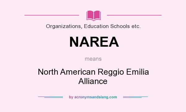 What does NAREA mean? It stands for North American Reggio Emilia Alliance
