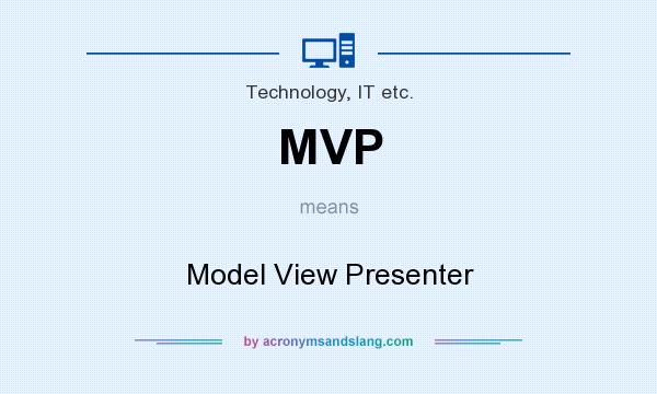 What does MVP mean? It stands for Model View Presenter