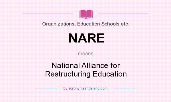 What does NARE mean? It stands for National Alliance for Restructuring Education