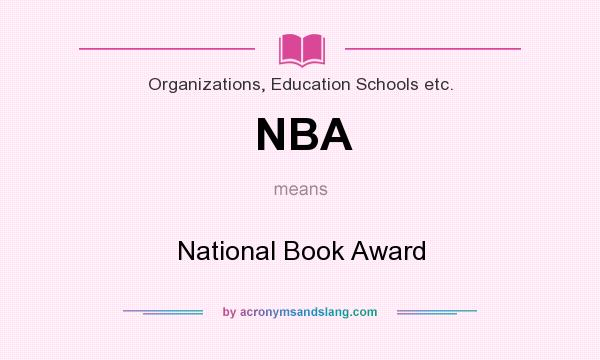 What does NBA mean? It stands for National Book Award