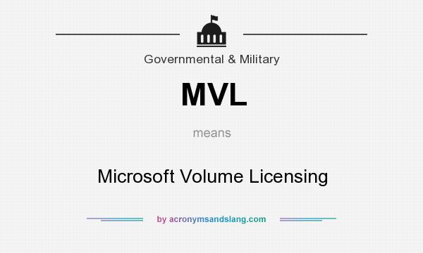What does MVL mean? It stands for Microsoft Volume Licensing