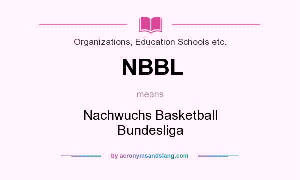 What does NBBL mean? It stands for Nachwuchs Basketball Bundesliga