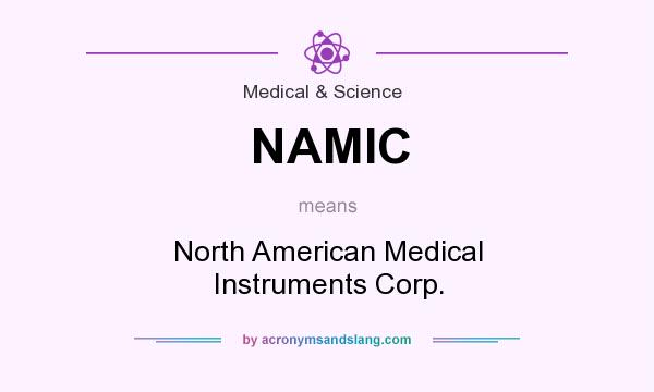What does NAMIC mean? It stands for North American Medical Instruments Corp.