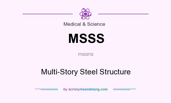 What does MSSS mean? It stands for Multi-Story Steel Structure