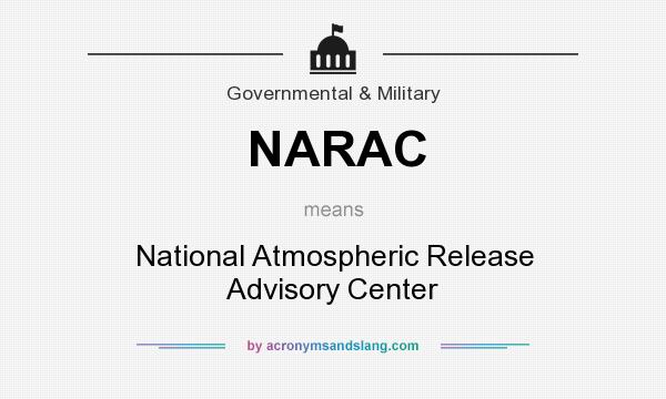 What does NARAC mean? It stands for National Atmospheric Release Advisory Center