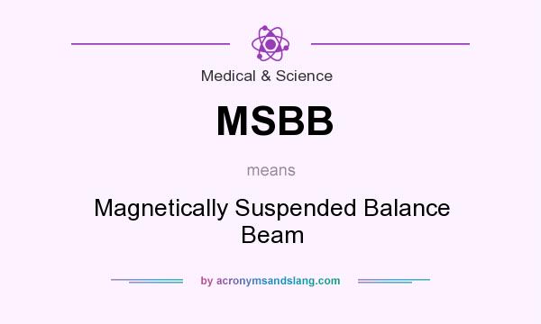 What does MSBB mean? It stands for Magnetically Suspended Balance Beam