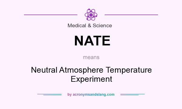What does NATE mean? It stands for Neutral Atmosphere Temperature Experiment