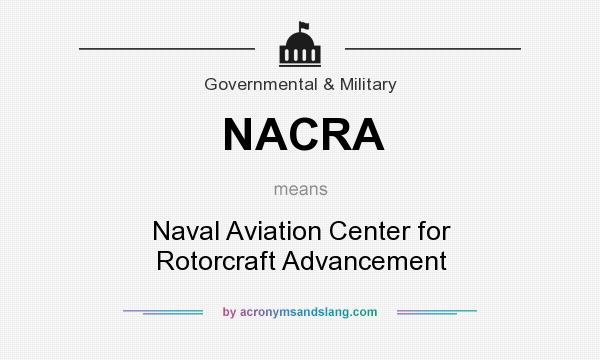 What does NACRA mean? It stands for Naval Aviation Center for Rotorcraft Advancement