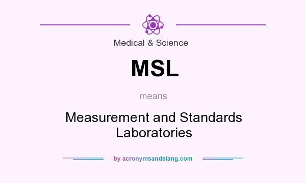 What does MSL mean? It stands for Measurement and Standards Laboratories