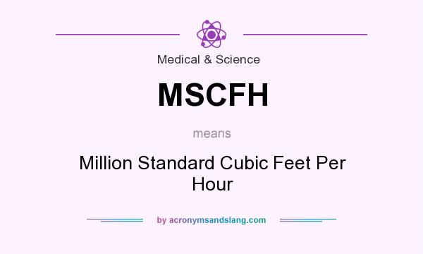 What does MSCFH mean? It stands for Million Standard Cubic Feet Per Hour