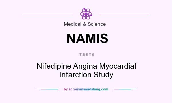 What does NAMIS mean? It stands for Nifedipine Angina Myocardial Infarction Study