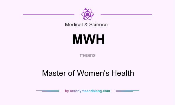 What does MWH mean? It stands for Master of Women`s Health
