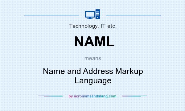 What does NAML mean? It stands for Name and Address Markup Language