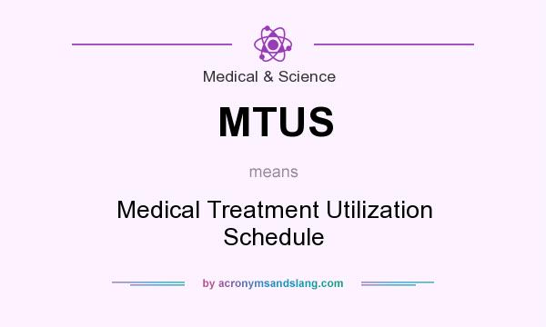 What does MTUS mean? It stands for Medical Treatment Utilization Schedule