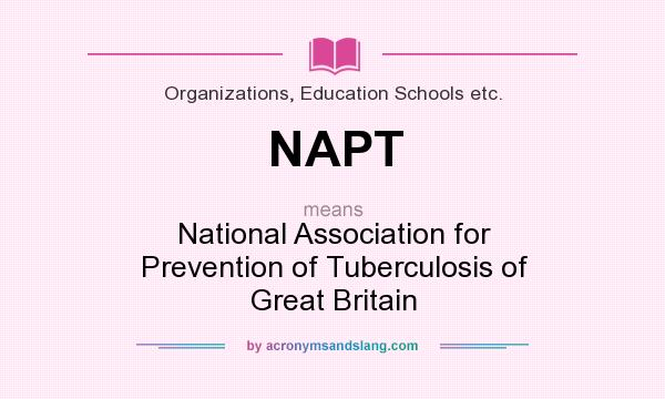 What does NAPT mean? It stands for National Association for Prevention of Tuberculosis of Great Britain