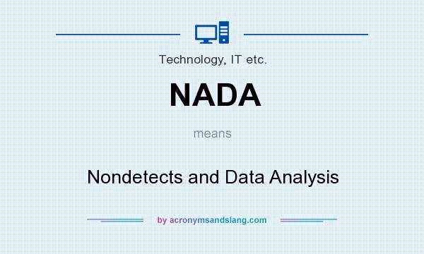 What does NADA mean? It stands for Nondetects and Data Analysis