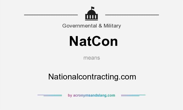 What does NatCon mean? It stands for Nationalcontracting.com