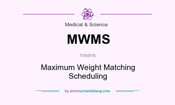 What does MWMS mean? It stands for Maximum Weight Matching Scheduling