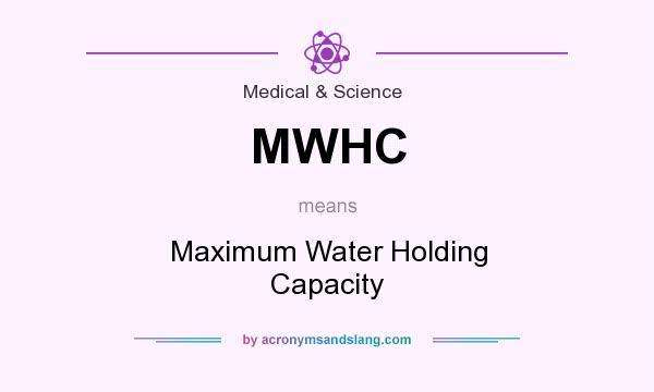What does MWHC mean? It stands for Maximum Water Holding Capacity