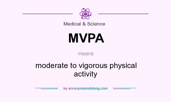 What does MVPA mean? It stands for moderate to vigorous physical activity