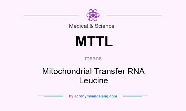 What does MTTL mean? It stands for Mitochondrial Transfer RNA Leucine