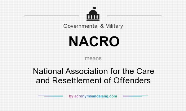 What does NACRO mean? It stands for National Association for the Care and Resettlement of Offenders