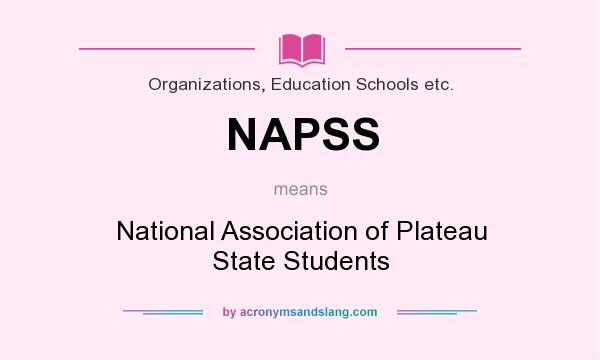 What does NAPSS mean? It stands for National Association of Plateau State Students