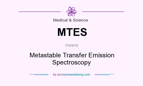 What does MTES mean? It stands for Metastable Transfer Emission Spectroscopy