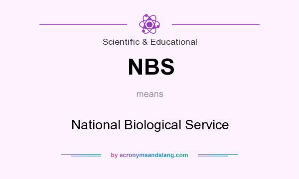 What does NBS mean? It stands for National Biological Service