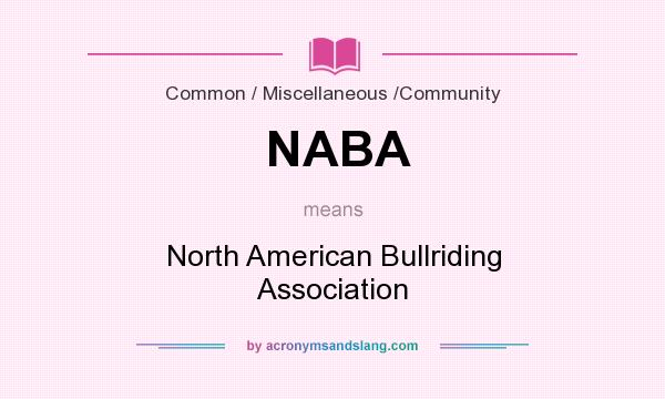 What does NABA mean? It stands for North American Bullriding Association