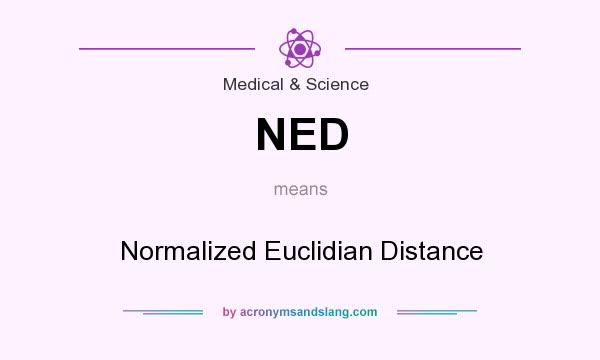 What does NED mean? It stands for Normalized Euclidian Distance