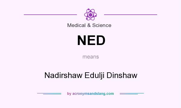 What does NED mean? It stands for Nadirshaw Edulji Dinshaw