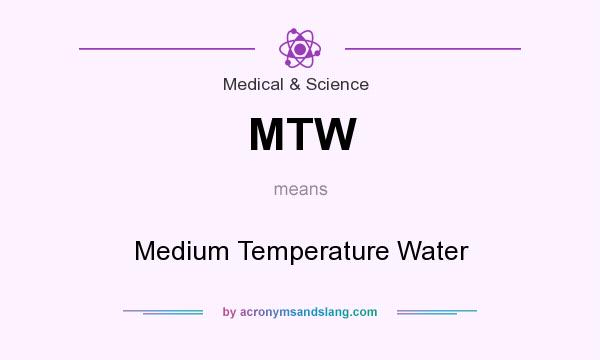 What does MTW mean? It stands for Medium Temperature Water