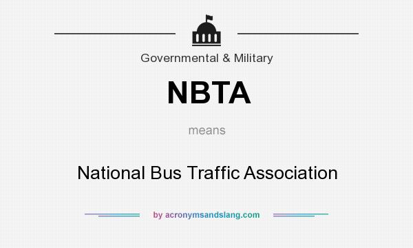 What does NBTA mean? It stands for National Bus Traffic Association