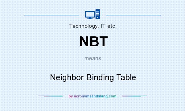 What does NBT mean? It stands for Neighbor-Binding Table
