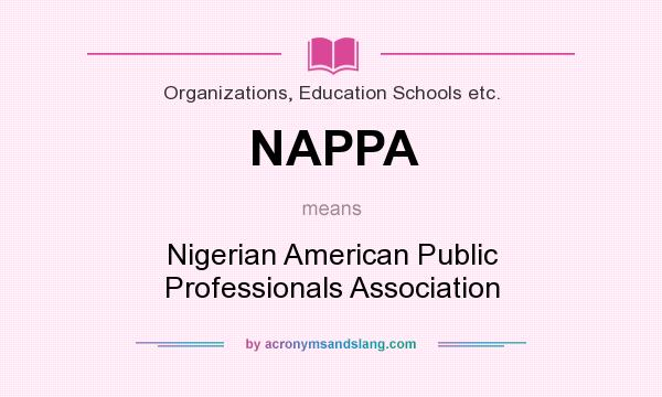 What does NAPPA mean? It stands for Nigerian American Public Professionals Association