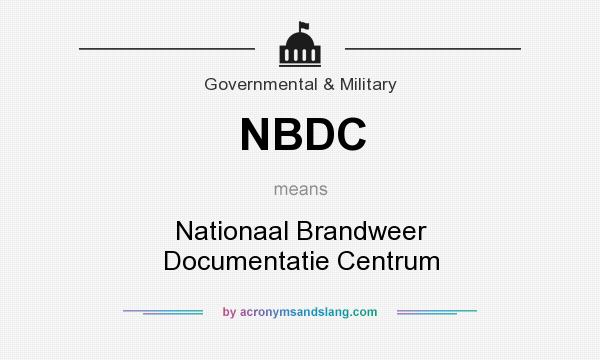 What does NBDC mean? It stands for Nationaal Brandweer Documentatie Centrum