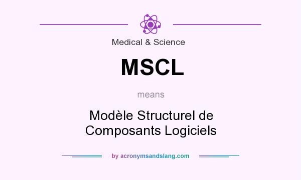 What does MSCL mean? It stands for Modèle Structurel de Composants Logiciels
