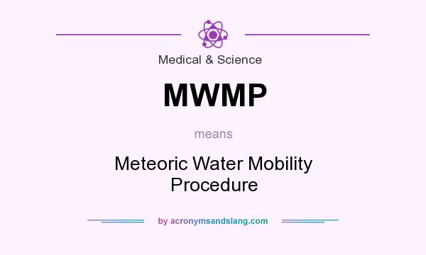What does MWMP mean? It stands for Meteoric Water Mobility Procedure