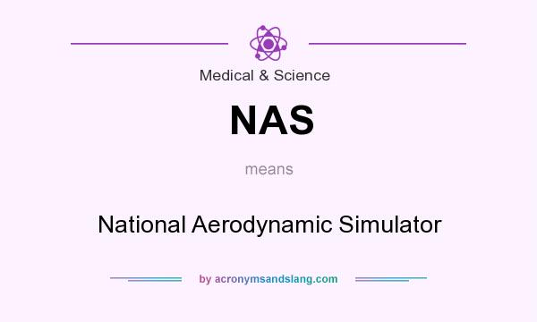 What does NAS mean? It stands for National Aerodynamic Simulator