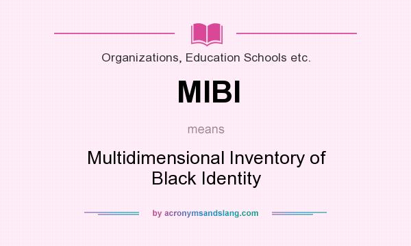 What does MIBI mean? It stands for Multidimensional Inventory of Black Identity