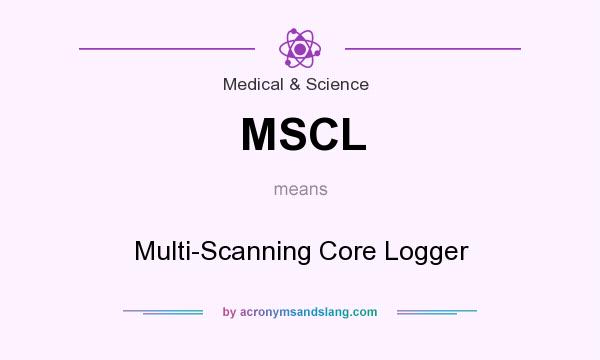 What does MSCL mean? It stands for Multi-Scanning Core Logger