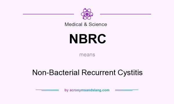 What does NBRC mean? It stands for Non-Bacterial Recurrent Cystitis