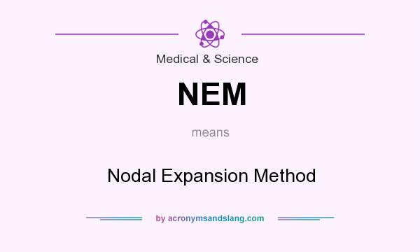 What does NEM mean? It stands for Nodal Expansion Method