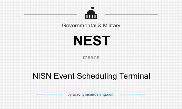 What does NEST mean? It stands for NISN Event Scheduling Terminal
