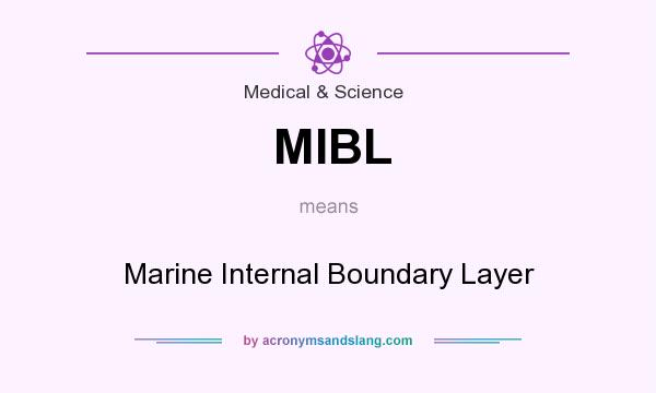 What does MIBL mean? It stands for Marine Internal Boundary Layer