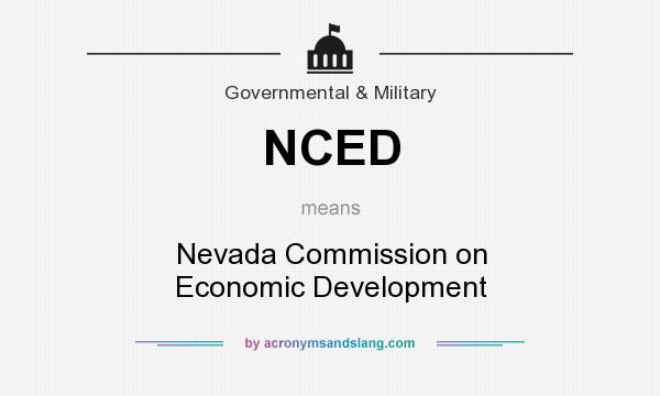 What does NCED mean? It stands for Nevada Commission on Economic Development