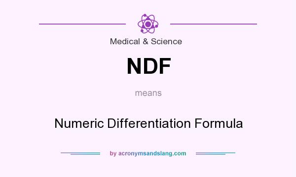 What does NDF mean? It stands for Numeric Differentiation Formula