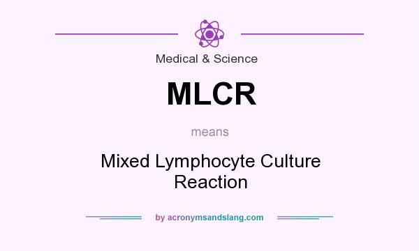 What does MLCR mean? It stands for Mixed Lymphocyte Culture Reaction