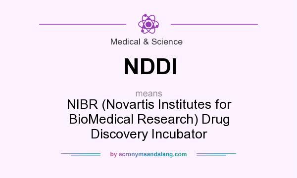 What does NDDI mean? It stands for NIBR (Novartis Institutes for BioMedical Research) Drug Discovery Incubator